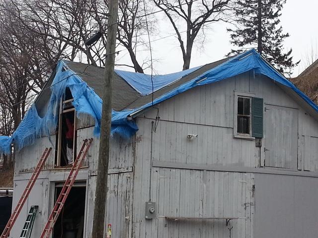 Outside of Barn at Beginning of Restoration