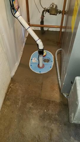 Sump Pump Installed