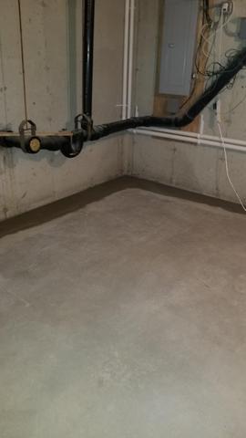 A WaterGuard System is installed internally around the perimeter of the basement floors. It will collect water and channel it to the sump pump, ensuring that the basement never sees water.