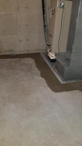 A benefit of the WaterGuard System is that it can easily be placed around furnaces and other objects in the basement.