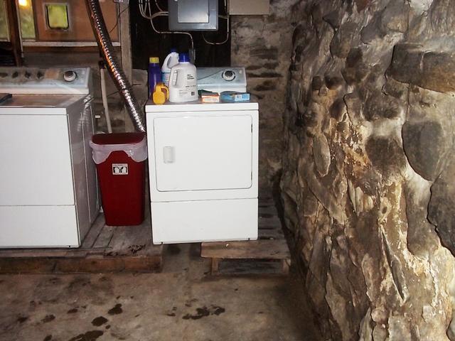 Basement Laundry Area in Dayville, CT