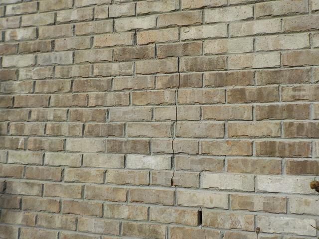 Brick shows stress
