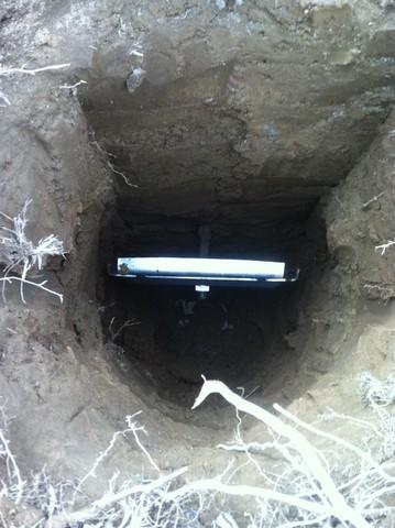 Close up of Earth Anchor coupled to system in Richland, IN