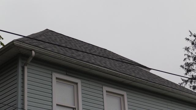 Some new shingles installed a top this Easton roof, by Pinnacle Exteriors