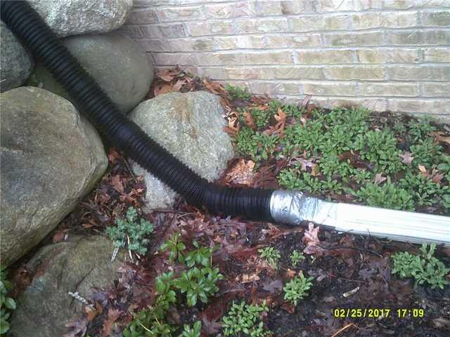 Downspout Extensions Above Ground