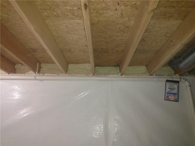Spray Foam Applied To Rim Joists
