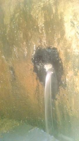 <p>Three leaking penetrations in this manhole were effectively dealt with using our urethane material</p>