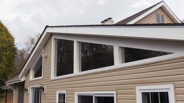 These windows are spectacular to look at, but even more so after Pinnacle Exteriors added the capping around the outside, to not only improve the aesthetic value of the windows, but also protect it throughout all seasons