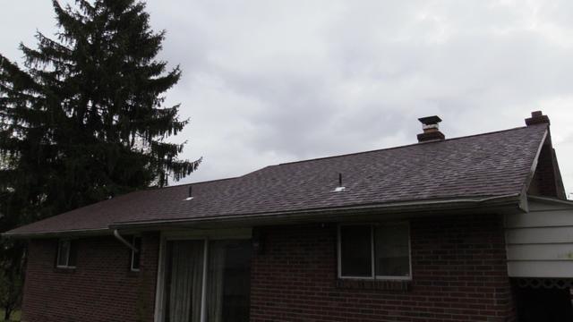 From the ground the roof looks great, but wait until we get in the sky, here in Northampton