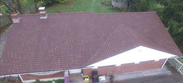 Check out the new architectural shingles on the front of this Northampton, Pennsylvania home