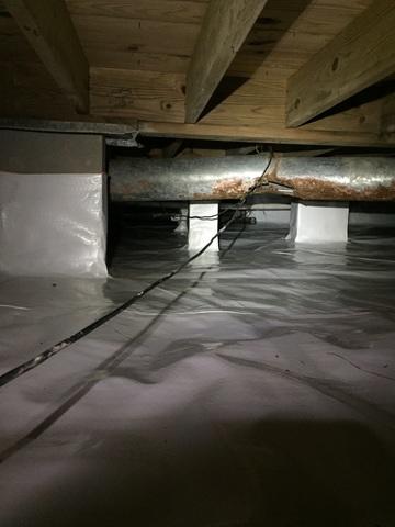 Newly Cleaned Crawl Space