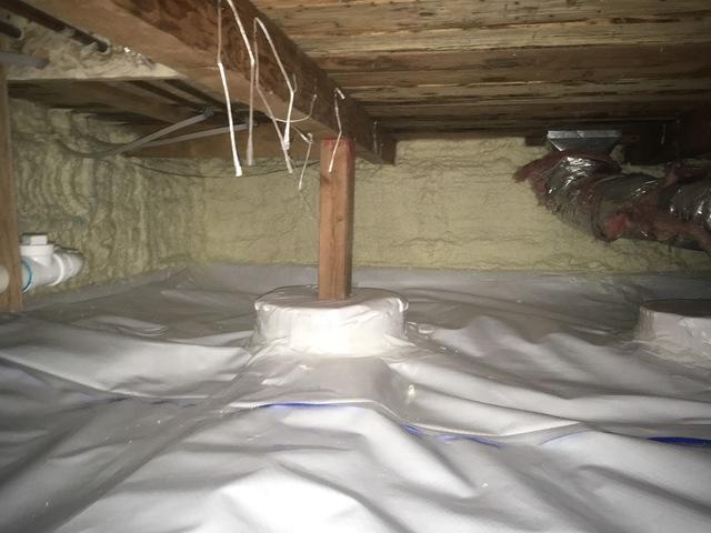 Completed crawlspace