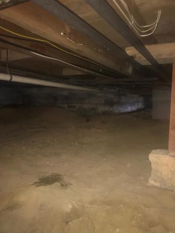 Dirt crawlspaces allow moisture to come up through the ground