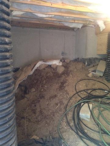 Fiberglass insulation is not a good insulator in a crawlspace. You can see it pulling away enabling warm air to escape.