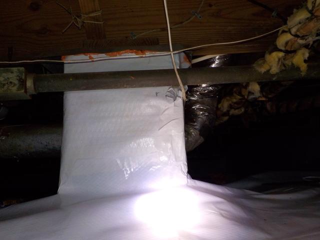 Columns Wrapped and Sealed