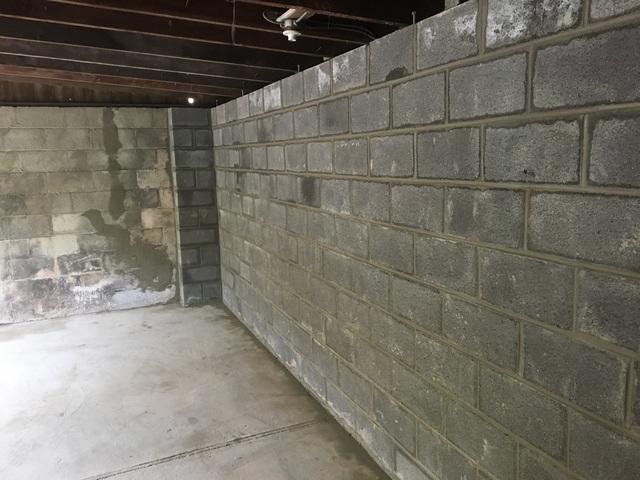 AFTER: Repaired failing foundation wall