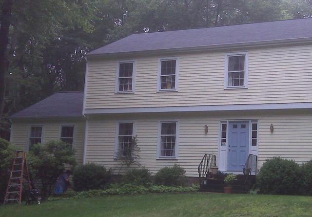Yellow painted house