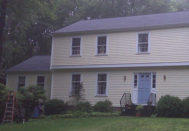 Yellow painted house