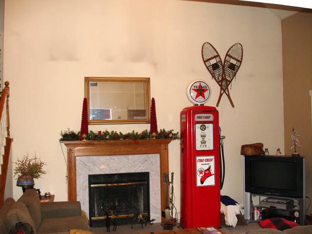 Before: Discoloration on living room walls