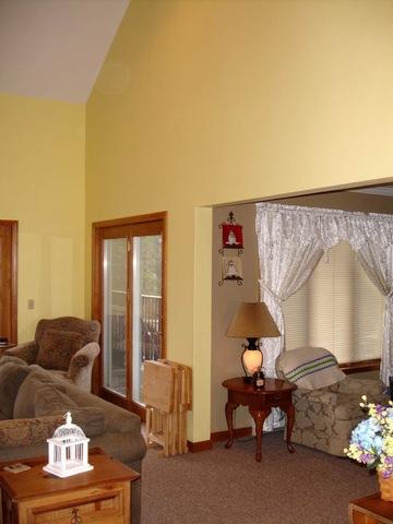 After: Living room walls with fresh paint