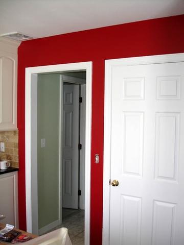 Bright red wall color