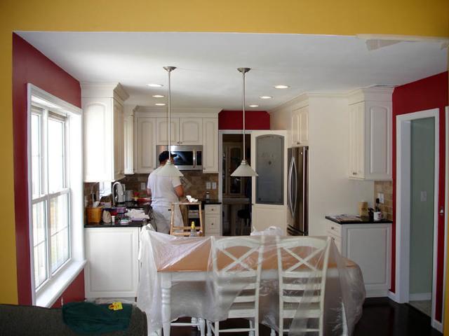 Red kitchen walls