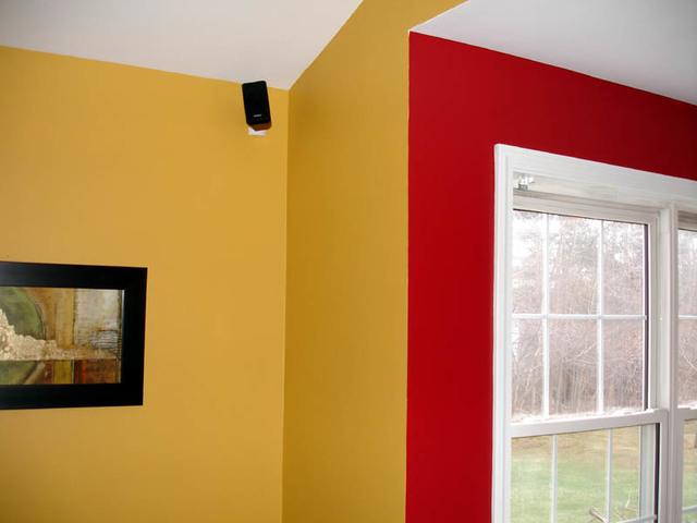 Red & yellow painted walls