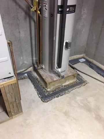 TrenchDrain Around The Water Heater