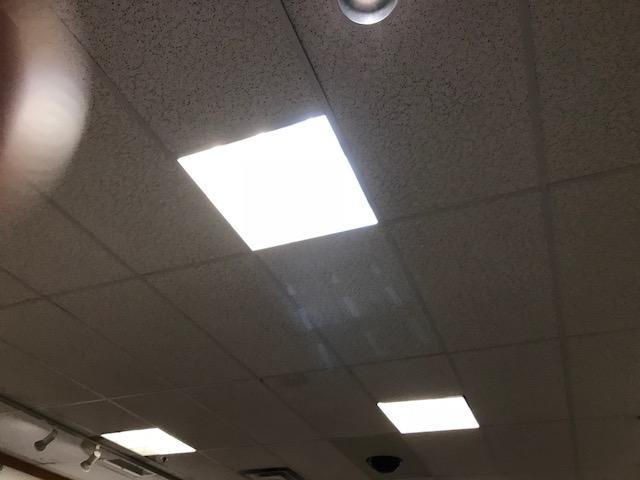 Outages in ceiling lighting for Waterloo, NY business