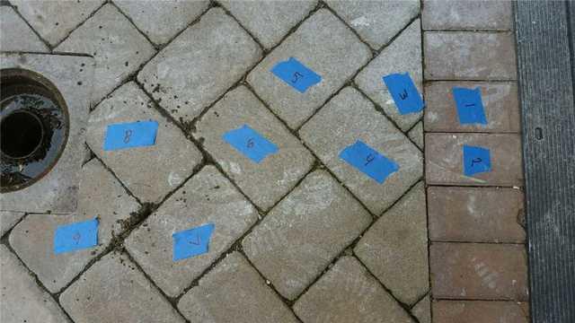 Before: Numbered Pavers
