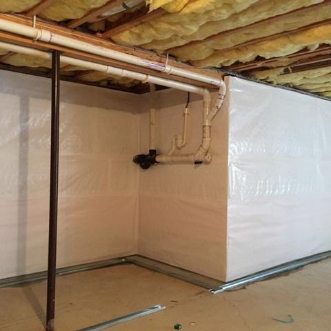 Bathroom CleanSpace Vapor Barrier Encapsulation.