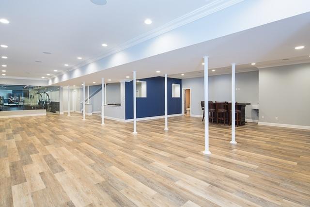 Panoramic View of The Finished Basement