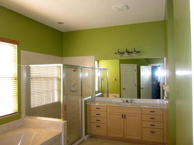 Tropical bathroom paint theme