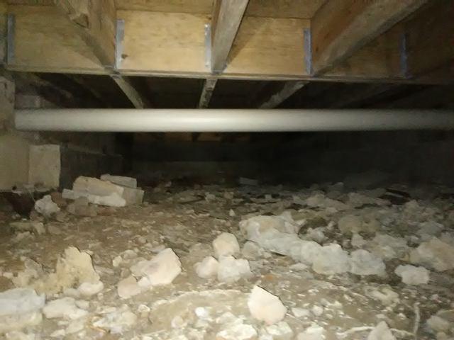 Crawl Space Rocks Removed