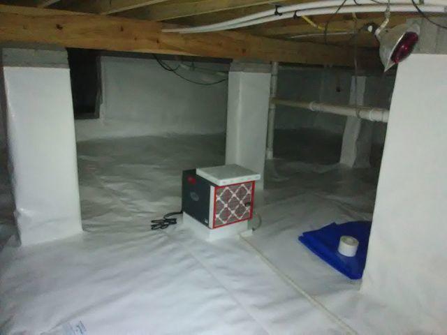 Piers are Wrapped to Ensure No Mold Could Grow