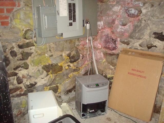 Water Seeping Through a Foundation in Lakeville, CT