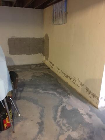 Before Basement Waterproofing