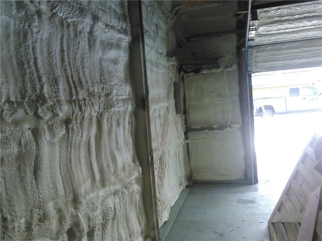 This shows a close up of the insulation which was installed according to the design of any wall work.