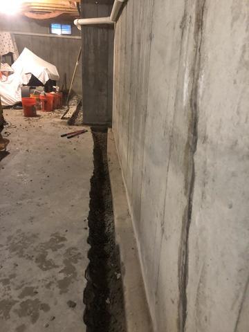 Trench Put Into Thornton, NH Basement