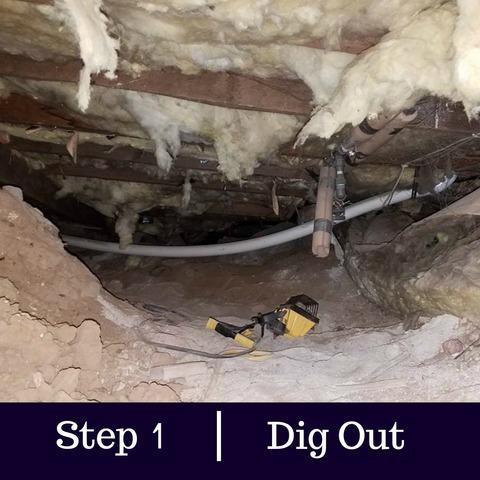 Crawl Space Dig Out in Melrose, WI