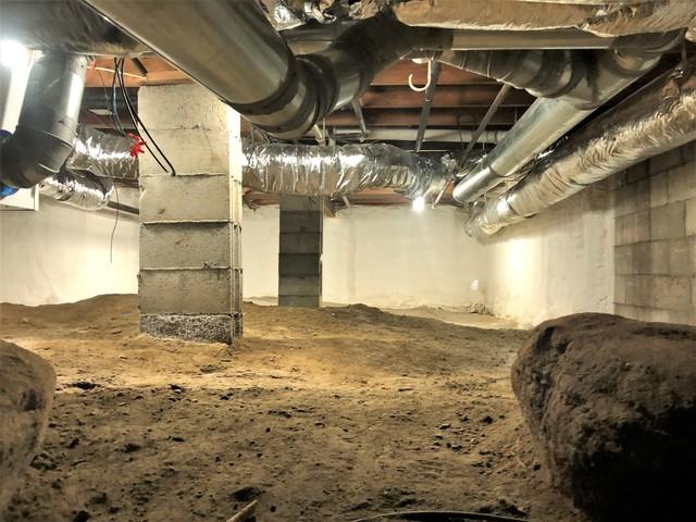 The crawl space is dirty and damp.  Making the floors above cold and uncomfortable to walk on.