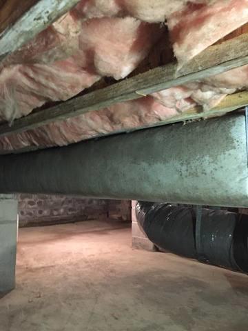 Mold remediation of crawl space