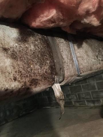 Crawl space duct work
