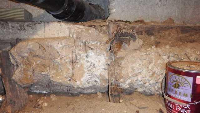 Decaying Blocks Contribute to Crawl Space Sag