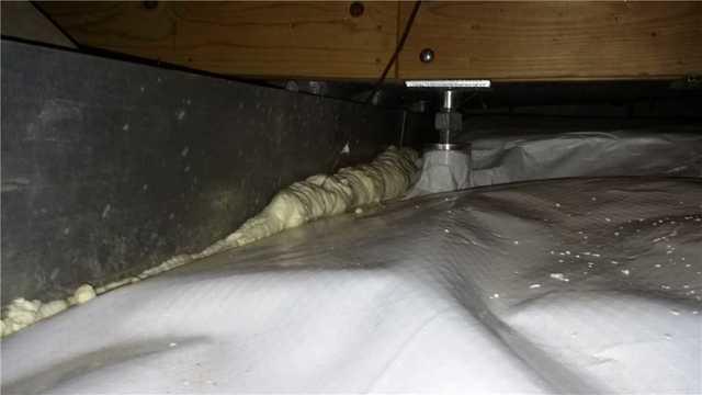 Even with CleanSpace and SilverGlo panels, small gaps exist that can be a huge source of energy loss - this is where spray insulation comes in. It's also inorganic and waterproof, so it won't harbor mold, and it gets into all of the nooks and crannies of the crawl space