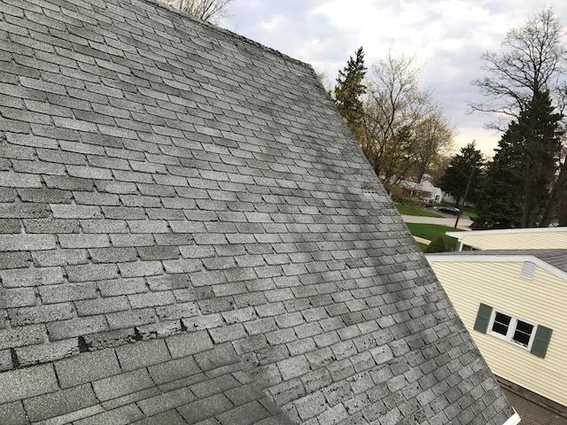 This roof had extensive damage.