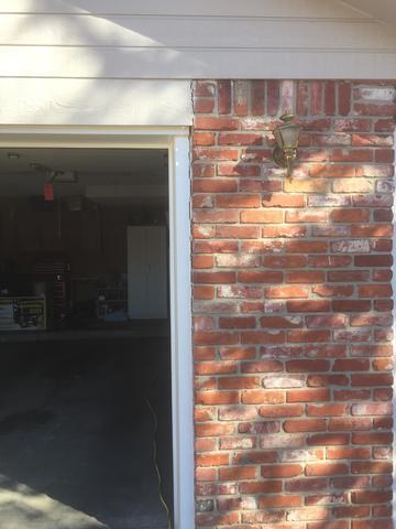 This Picture Shows how Push Pier Installation was able to correct the Separation between the Wall and Garage Door.