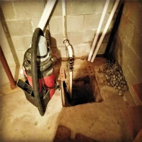 Old Sump Pump Location