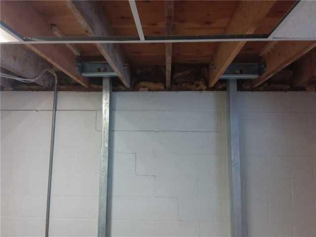 Powerbrace's installed to help stabilize and strengthen the wall.