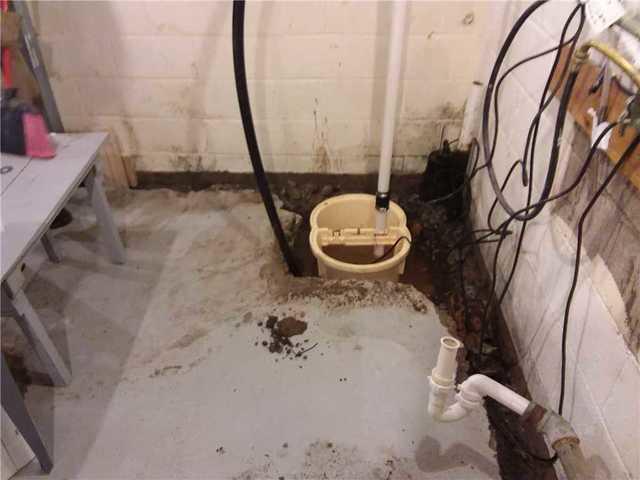 Installed in existing sump area